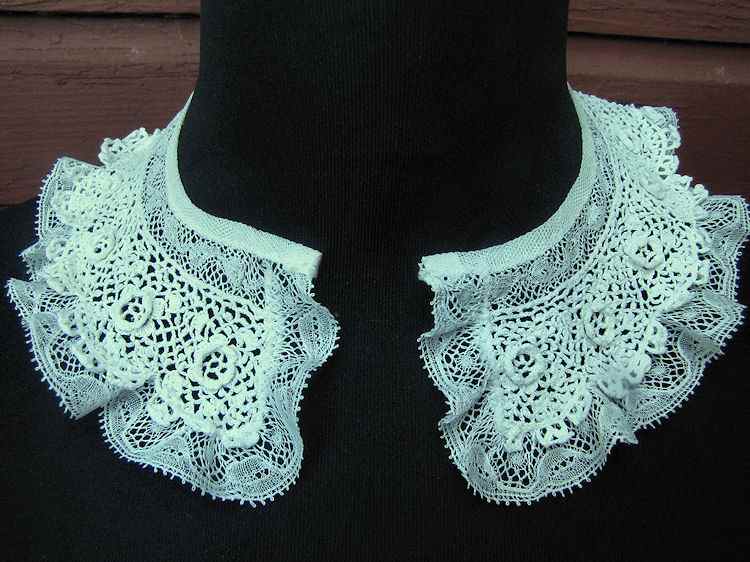 vintage antique victorian collar handmade irish lace