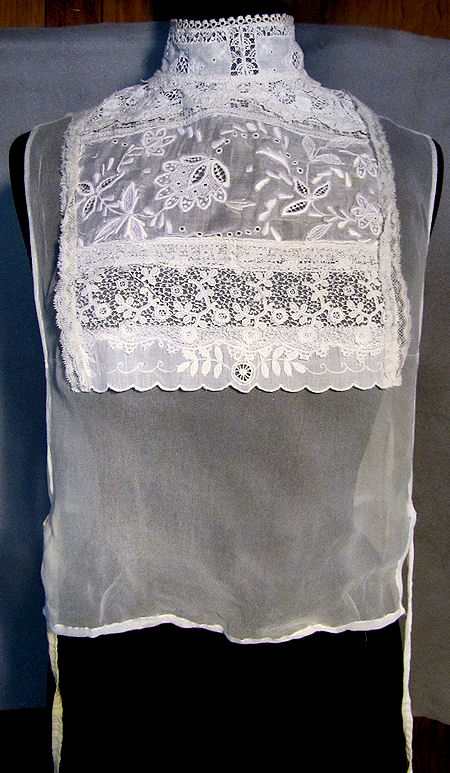 vintage antique dickey collar irish lace and whitework