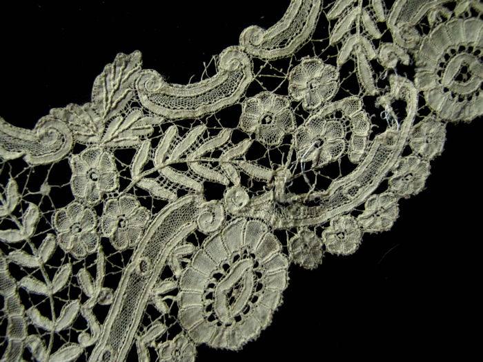 imperfections antique handmade belgian lace collar