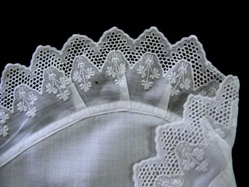 close up 3 vintage envelope pillowcases lace