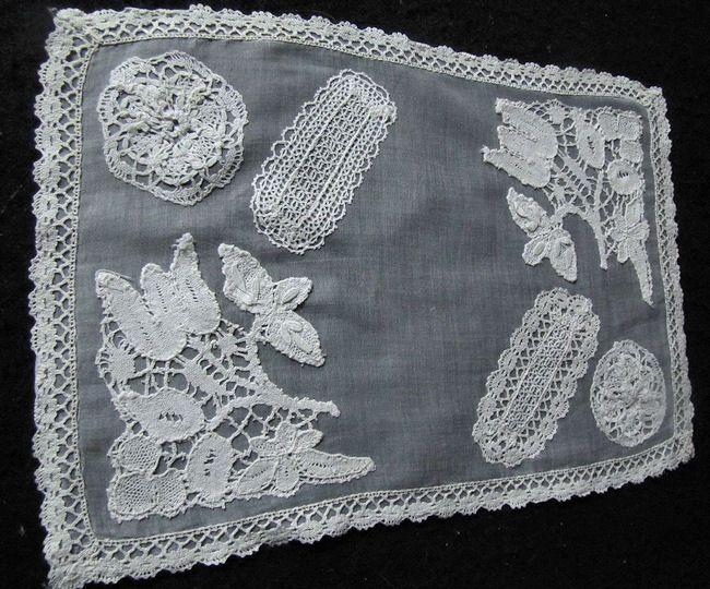 vintage table runner dresser scarf samples of handmade lace