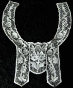 antique victorian carrickmacross lace collar dress insert