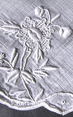 vintage white linen handmade lace doily