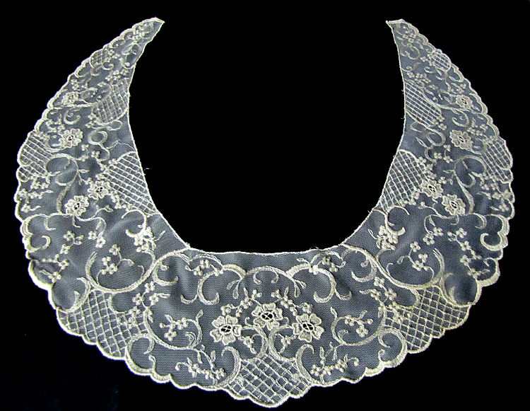 vintage antique victorian collar limerick lace