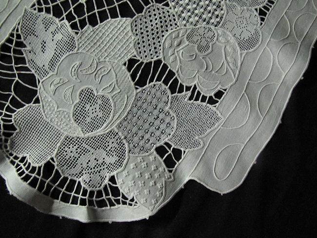 close-up 1 vintage lace sampler table runner dresser scarf