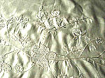 vintage figural lace pillow sham