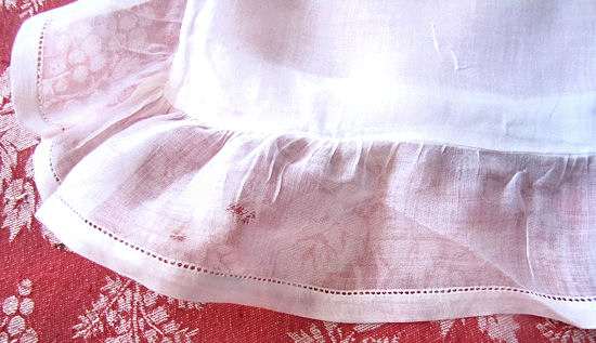 close up 2 vintage antique pillow sham handmade whitework embroidery