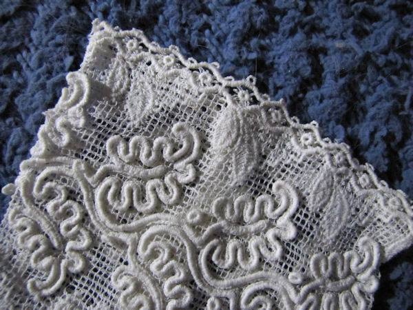 close up 2 pair vintage antique Victorian lace dress cuffs