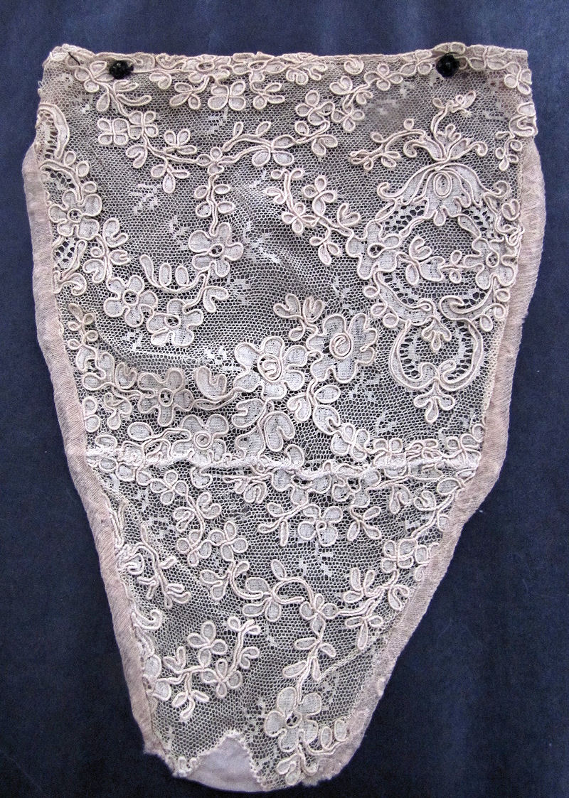 vintage antique modesty panel alencon lace