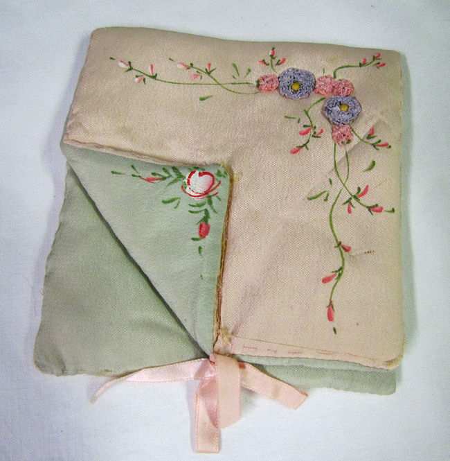 vintage antique folder hanky bag