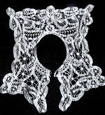 vintage antique handmade Battenberg lace dress collar