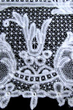 vintage antique table topper handmade lace