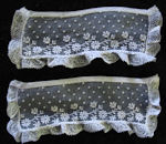 vintage victorian antique pair cuffs French lace and whitework