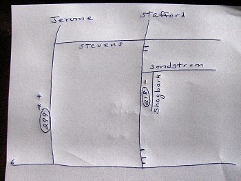 tag sale mapping by a vintage & antique linens dealer