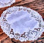 set 3 vintage antique doily square handmade bobbin lace