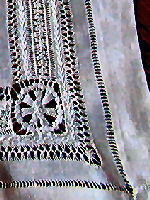vintage antique doily square handmade lace whitework