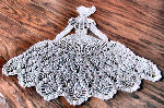 vintage handmade figural lace doily girl