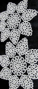 pair vintage handmade tatted lace doilies