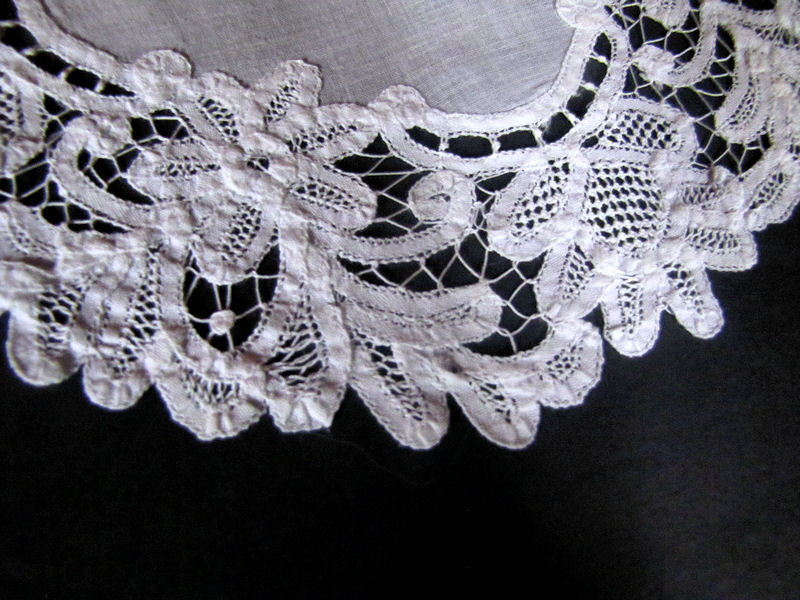 close up vintage antique pair doilies handmade lace