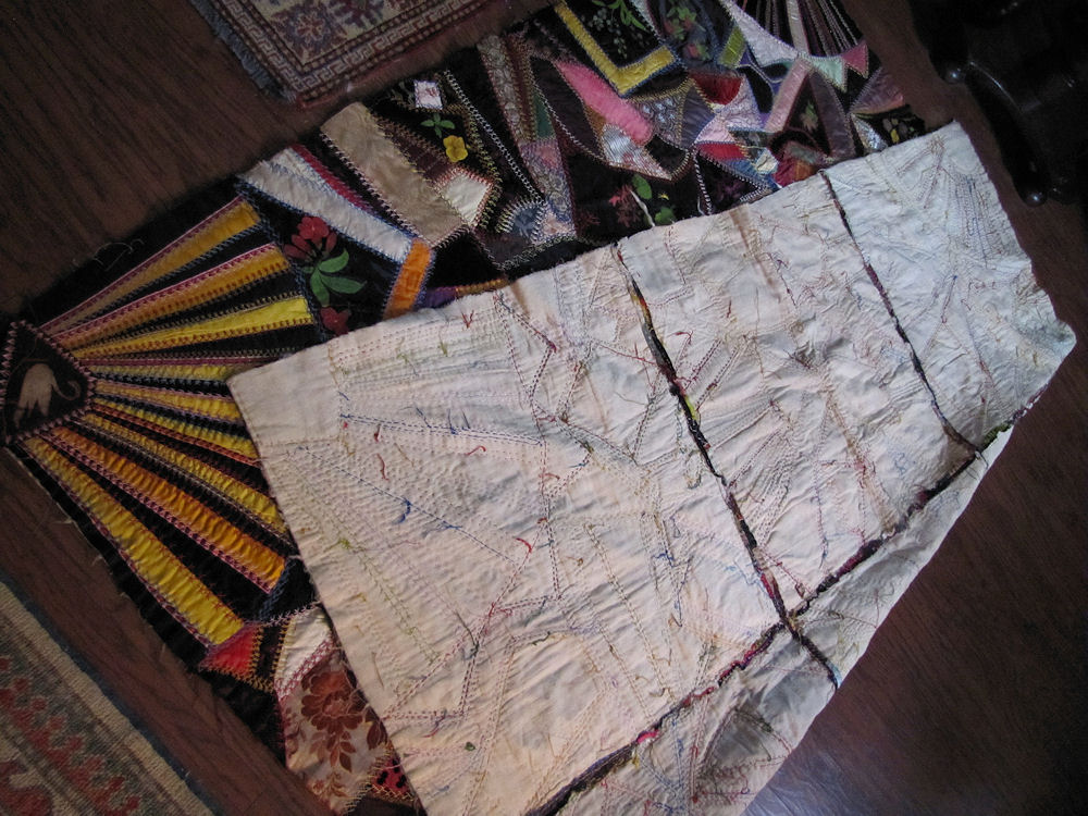 close up 10 vintage antique bedspread quilt handmade