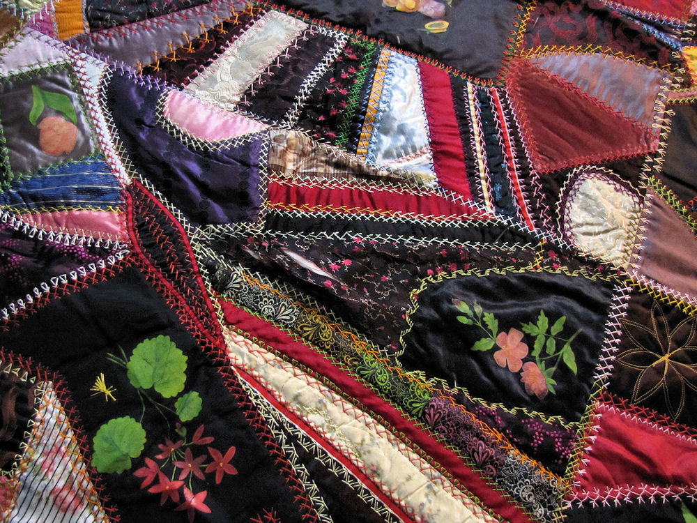 close up 11 vintage antique bedspread quilt handmade