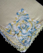 vintage irish linen hanky handmade lace