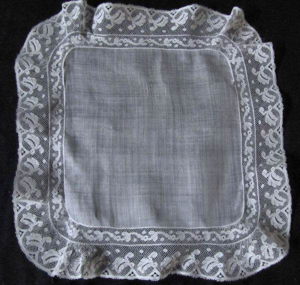 antique wedding brides hanky French lace