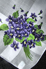 vintage floral print hanky violets