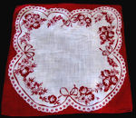 vintage heart folding valentine hanky