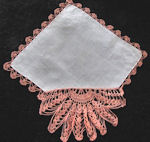 vintage Irish linen hanky handmade lace