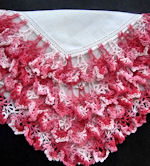 vintage irish linen hanky handmade ruffled lace