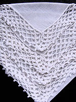 vintage irish linen hanky handmade irish lace