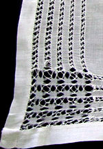 vintage whitework hanky drawnthread lace