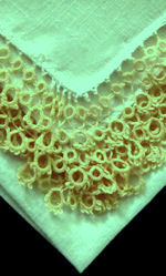 vintage irish linen hanky yellow handmade tatted lace