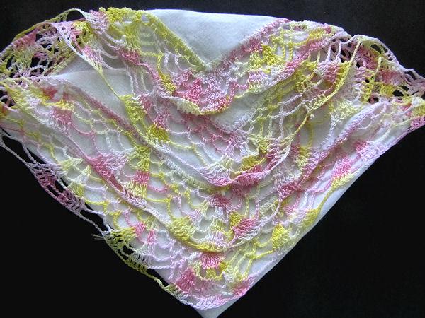vintage irish linen hanky handmade crochet lace