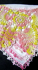 vintage irish linen hanky handmade lace