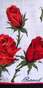 vintage designer print Burmel roses hanky