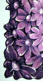 vintage floral print hanky purple flowers