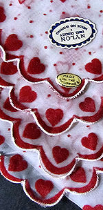 vintage hearts and valentine hanky