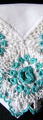 vintage irish linen hanky handmade irish lace