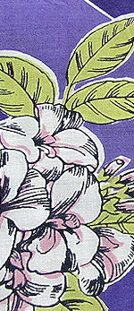 vintage floral print art deco hanky