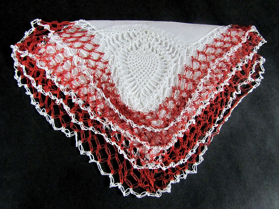vintage antique irish linen  hanky handmade lace
