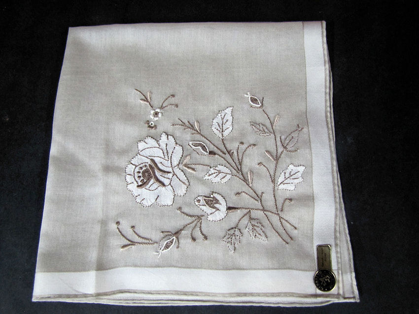 vintage antique embroidered  hanky Madeira