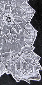 vintage wedding hanky Handmade Madeira Whitework Lace