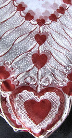 vintage hearts  valentine hanky