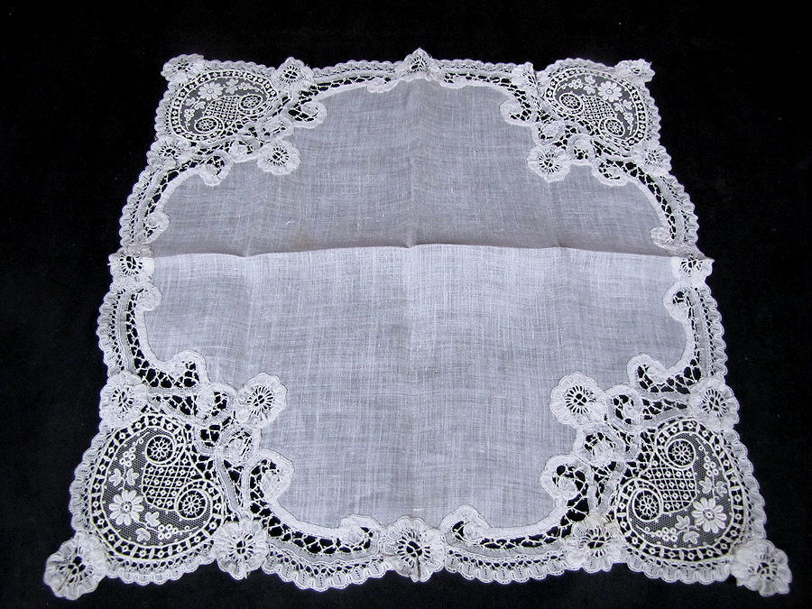 vintage antique handmade lace hanky