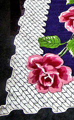 vintage floral print hanky roses