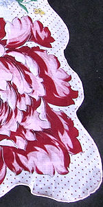 vintage rose floral print hanky