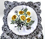 vintage lace effect floral print hanky