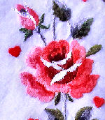 vintage valentine hanky  irish linen handmade lace